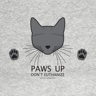 Paws Up (Grey Tabby) T-Shirt